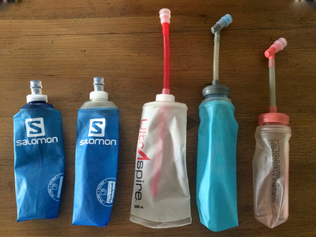 Water Pouch Soft Collapse Water Bottles For Travel 500ML Hiking